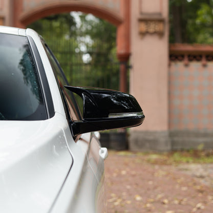 M Style mirror housings for BMW Series F (1-4) in glossy black