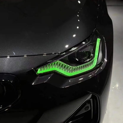Żółte moduły DRL RGB do BMW M2 G87 oraz Serii 2 G42
